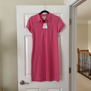 Talbots Polo Style Dress with Palm Trees XS